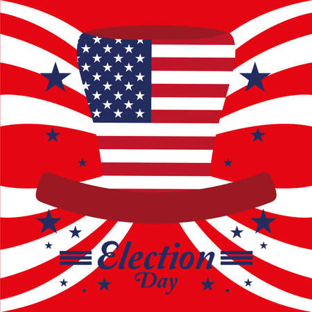 USA election day poster. Vote 2020 - Vector illustrationのイラスト素材