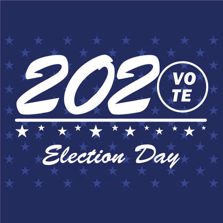 USA election day poster. Vote 2020 - Vector illustration