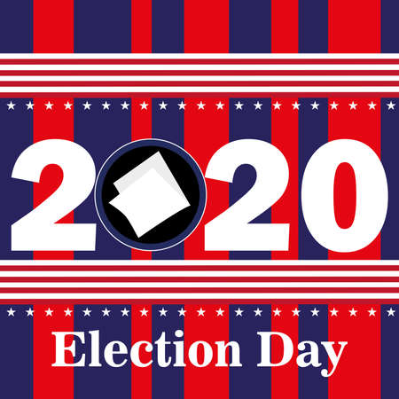 USA election day poster. Vote 2020 - Vector illustrationのイラスト素材