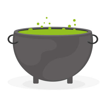 Witch pot icon. Halloween holiday - Vector illustrationのイラスト素材