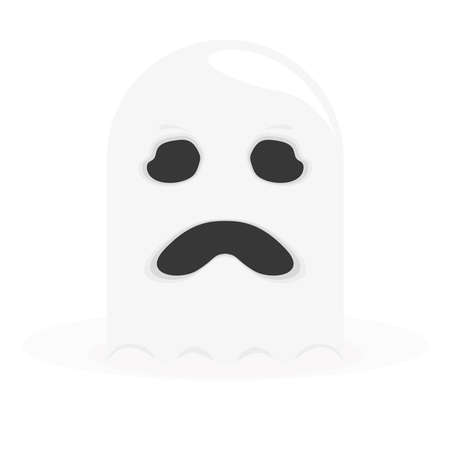 Scary ghost icon. Halloween holiday - Vector illustrationのイラスト素材