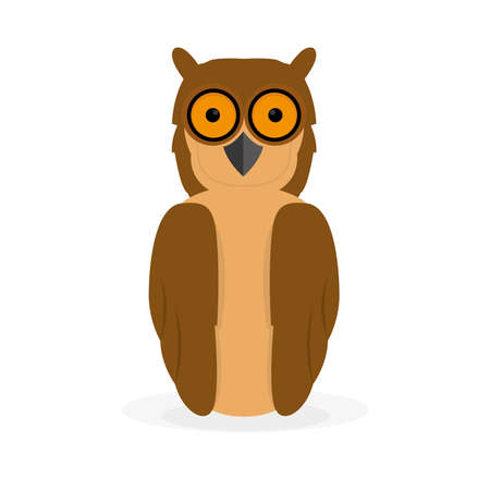 Isolated owl icon. Animal icon. Halloween holiday - Vectorのイラスト素材