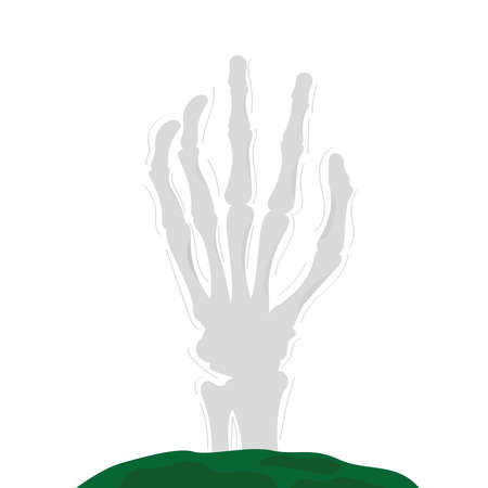 Scary zombie hand icon. Halloween holiday - Vectorのイラスト素材