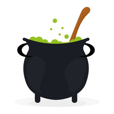 Witch pot icon. Halloween holiday - Vector illustrationのイラスト素材
