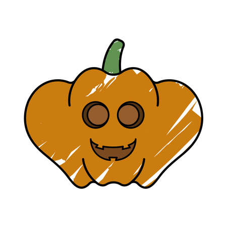 Happy halloween pumpkin icon. Halloween season- Vectorのイラスト素材