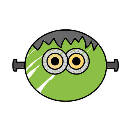 Isolated monster head icon. Halloween season icon - Vectorのイラスト素材