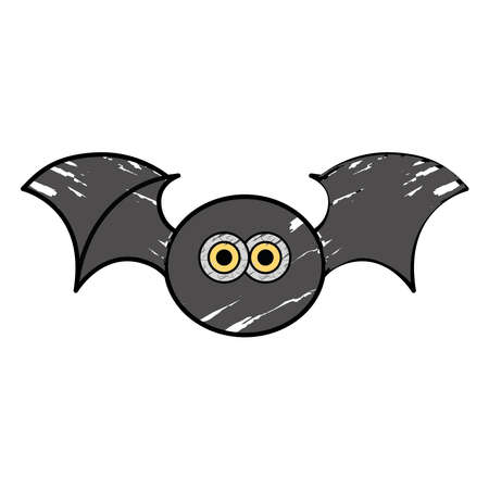 Isolated bat icon. Halloween season icon - Vectorのイラスト素材