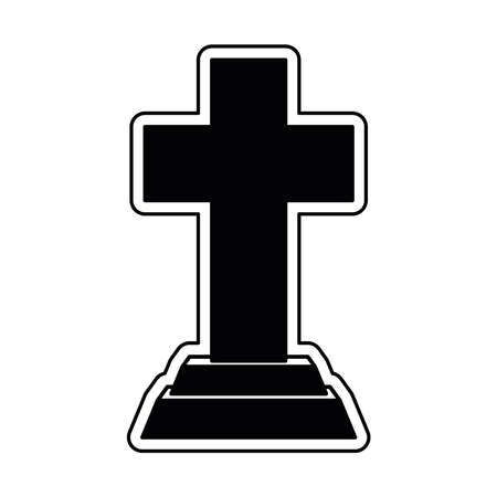 Isolated tombstone icon. Halloween season icon - Vectorのイラスト素材