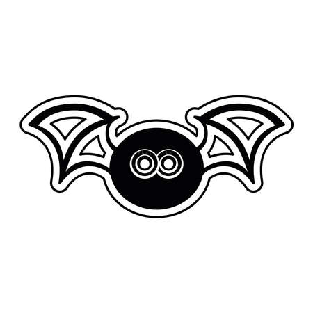 Isolated bat icon. Halloween season icon - Vectorのイラスト素材
