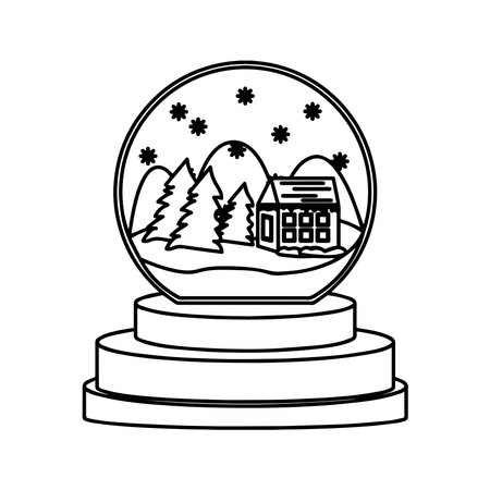 Isolated christmas glass ball. Christmas decoration - Vectorのイラスト素材