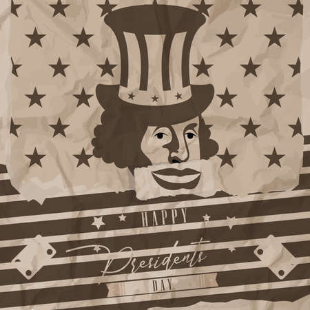 Happy president day card. United States national celebration - Vectorのイラスト素材