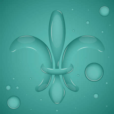 Fleur de lis. Medieval heraldry decoration illustration.のイラスト素材