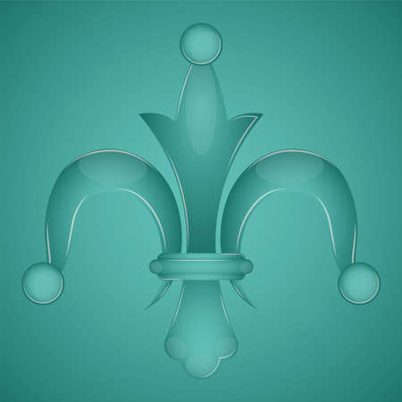 Fleur de lis. Medieval heraldry decoration illustration.のイラスト素材