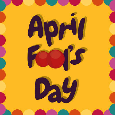 April fool day poster. Crazy noses and funny text - Vectorのイラスト素材