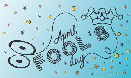 April fool day funny banner - Vector illustrationのイラスト素材