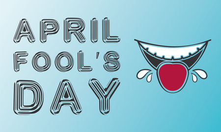 April fool day funny banner - Vector illustrationのイラスト素材