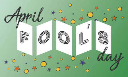 April fool day funny banner - Vector illustrationのイラスト素材
