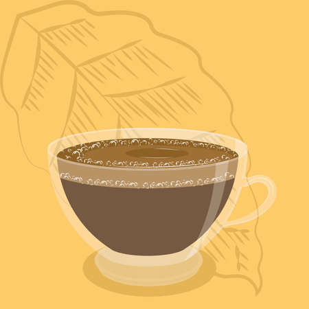 Isolated glass coffee cup. Hot beverage - Vector illustrationのイラスト素材