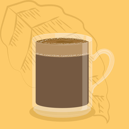 Isolated glass coffee cup. Hot beverage - Vector illustrationのイラスト素材