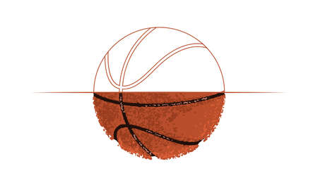Isolated basketball ballのイラスト素材