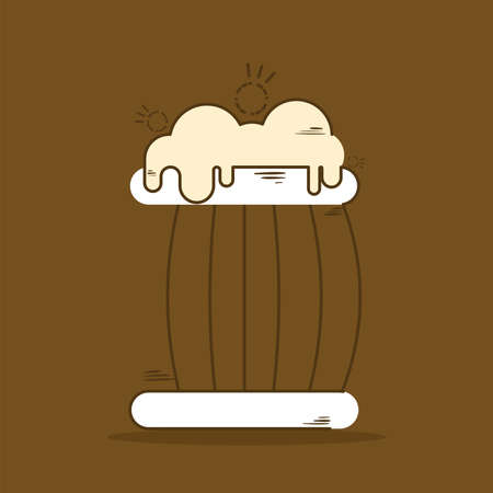 Isolated beer mug with foam iconのイラスト素材