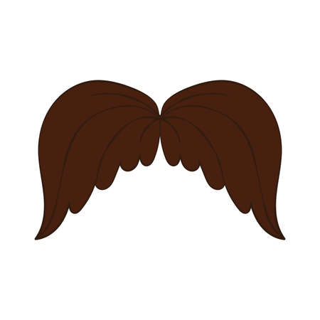 Isolated trendy hipster mustache sketchのイラスト素材