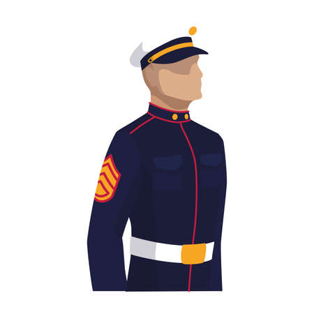 Isolated Navy man of USAのイラスト素材