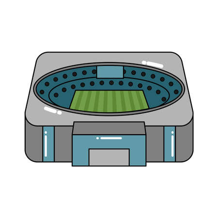 Isolated 3D stadium icon Modern buildingのイラスト素材