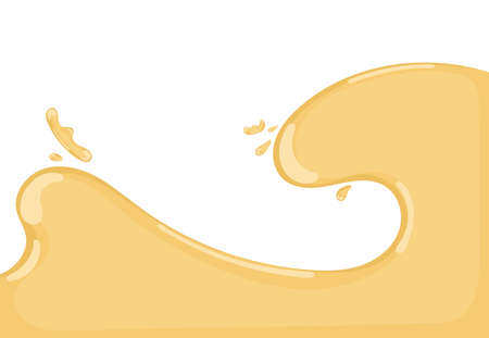 Isolated colored wave of beerのイラスト素材
