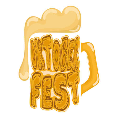 Isolated beer glass mug with beerのイラスト素材