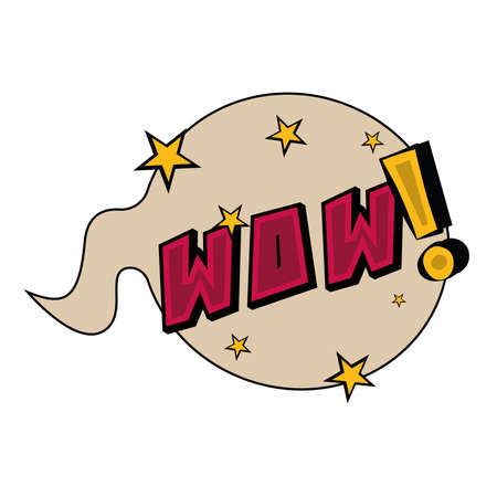 Isolated white comic expression with textのイラスト素材