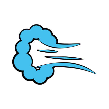 Isolated colored cloud comic expressionのイラスト素材