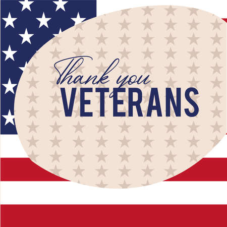 Happy veterans day card Flag of United Statesのイラスト素材