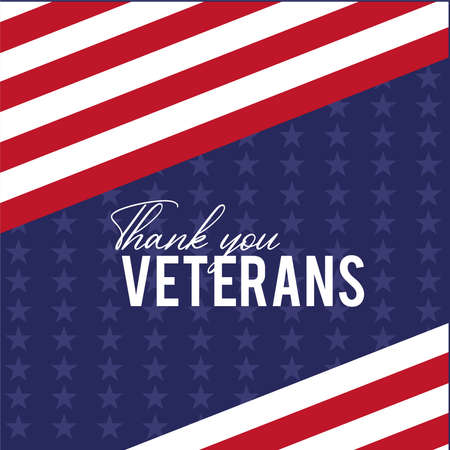 Happy veterans day card Flag of United Statesのイラスト素材