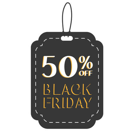 Isolated ticket 50 black friday vector illustratorのイラスト素材