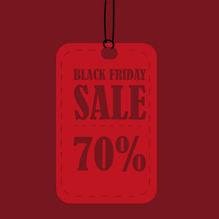 Isolated ticket 70 black friday vector illustratorのイラスト素材