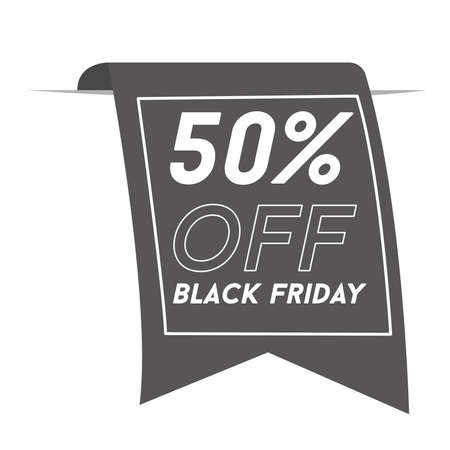 Isolated ticket black friday vector illustratorのイラスト素材