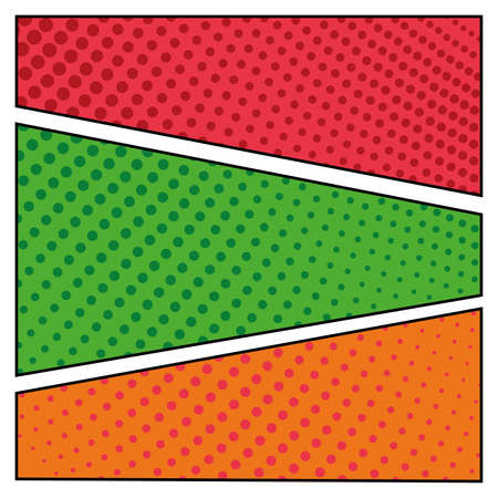 Colored comic page background with halftone effectsのイラスト素材