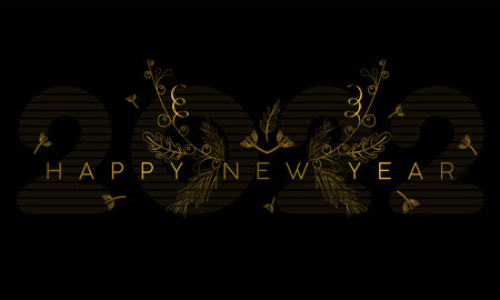 Happy new year template with glowing text Vectorのイラスト素材