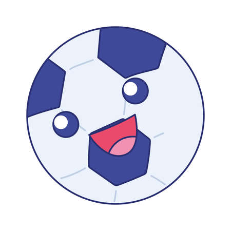 Isolated colored happy soccer ball character Vectorのイラスト素材