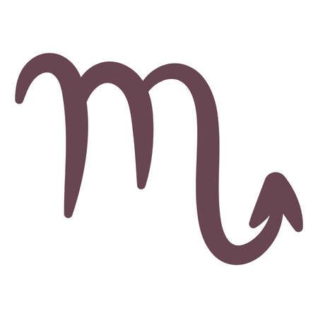Isolated scorpius zodiac sign letter symbol Vectorのイラスト素材
