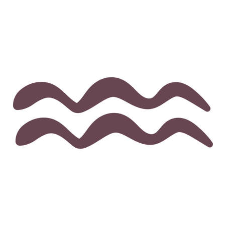 Isolated aquarius zodiac sign letter symbol Vectorのイラスト素材