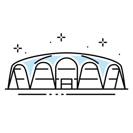Isolated colored sport stadium icon side view Vectorのイラスト素材