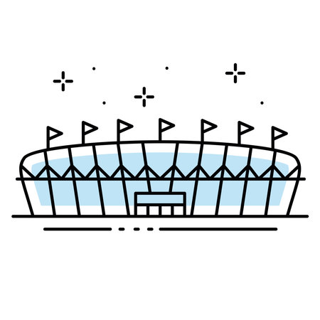Isolated colored sport stadium icon side view Vectorのイラスト素材