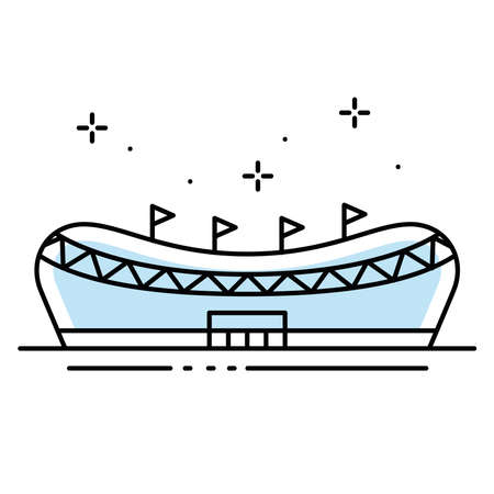 Isolated colored sport stadium icon side view Vectorのイラスト素材