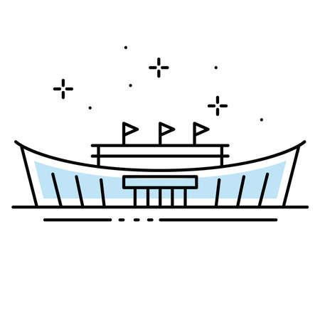 Isolated colored sport stadium icon side view Vectorのイラスト素材