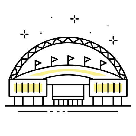 Isolated colored sport stadium icon side view Vectorのイラスト素材