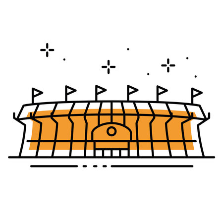 Isolated colored sport stadium icon side view Vectorのイラスト素材