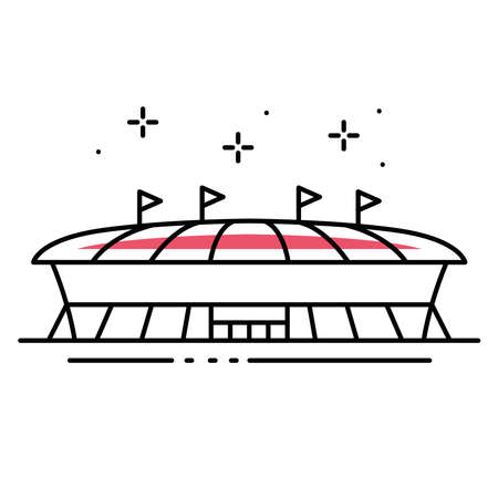 Isolated colored sport stadium icon side view Vectorのイラスト素材