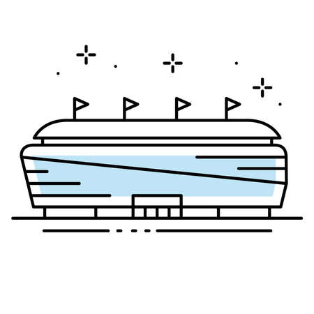 Isolated colored sport stadium icon side view Vectorのイラスト素材